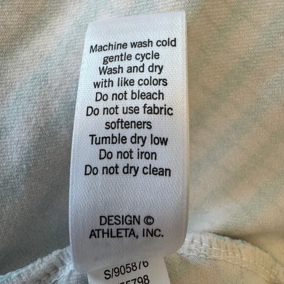 Athleta White & Turquoise Skort with Secure-Zip Pocket - Size XS - Picture 7 of 9